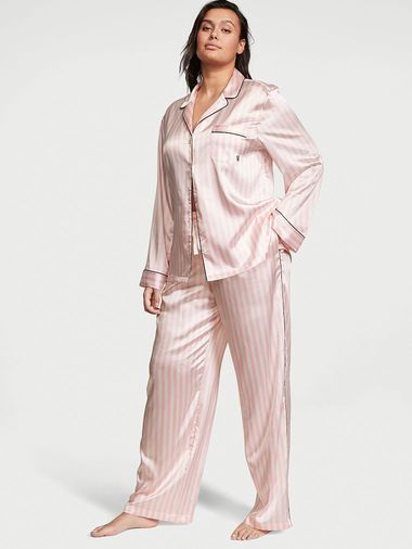 Pijama-Pantalon-de-Satin-Iconic-Stripe